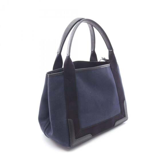 Balenciaga Navy Cabas S Tote Bag Canvas and